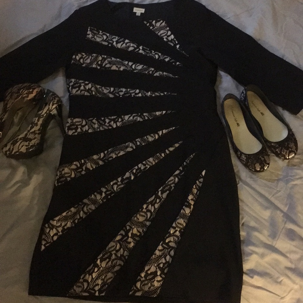 Plus Size Blk Dress W/ matching (heels and flats)!